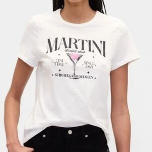 Gap Favorite Tee Martini Social Club Graphic Print Cotton TShirt - Women's XXL